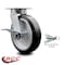 Service Caster 8 Inch Kingpinless Rubber on Aluminum Wheel Caster with Brake and Swivel Lock SCC-KP30S820-RAR-SLB-BSL - alternate 6